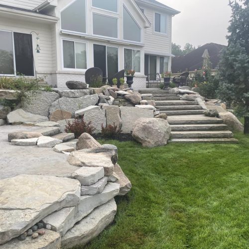 Stamped concrete basement floor des moines